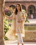 Golden Blossom Luxury Lawn Set