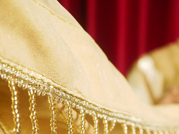 Royal Champagne Gold Attire Embellished Outfit