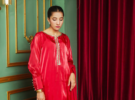Red Royale Embellished Dress