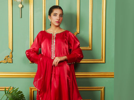 Red Royale Embellished Dress