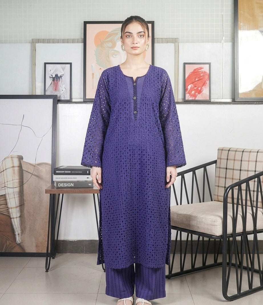 Plum Grace Embroidered Outfit