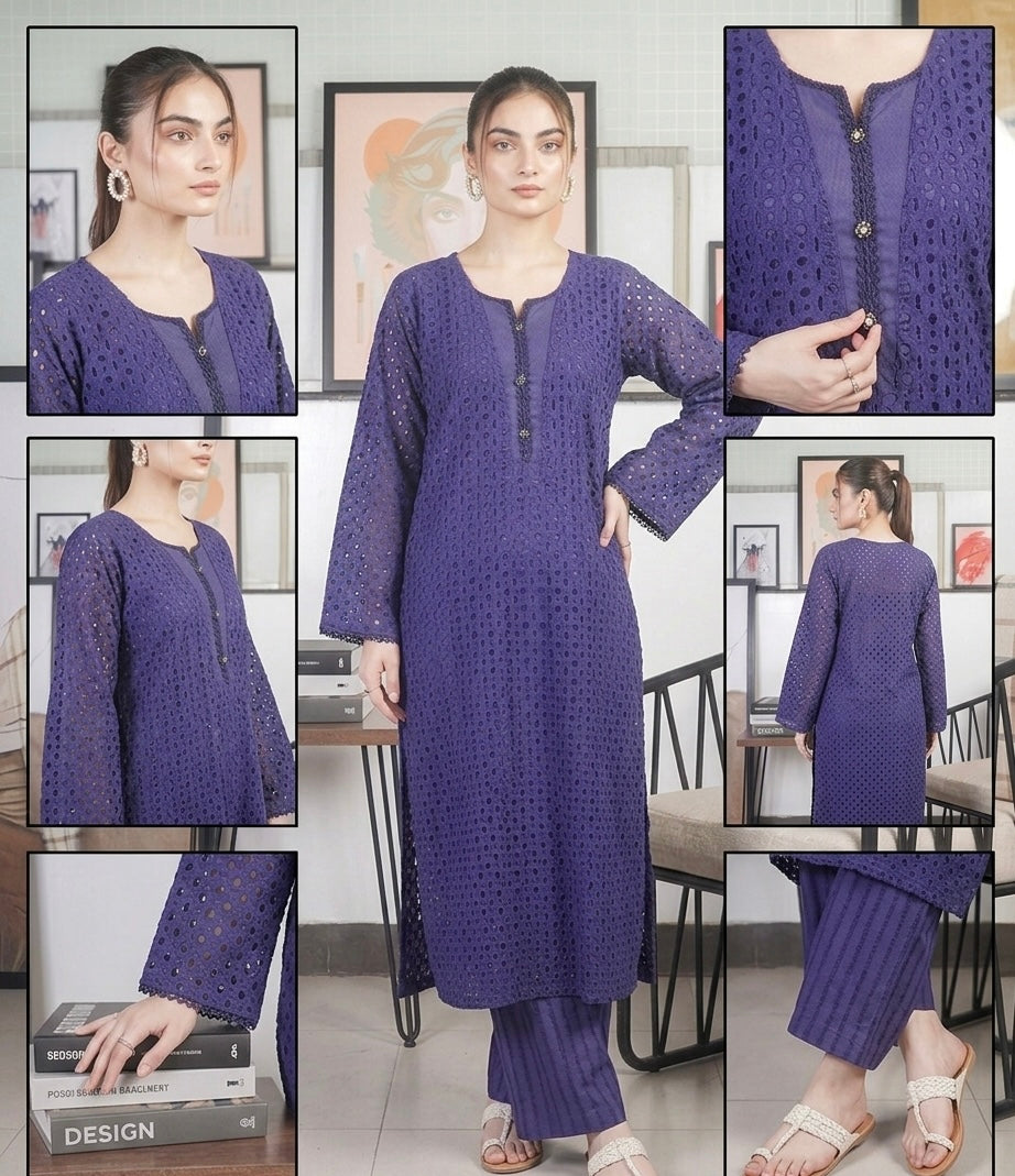 Plum Grace Embroidered Outfit