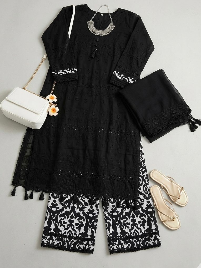 Black Charm Kurta Set